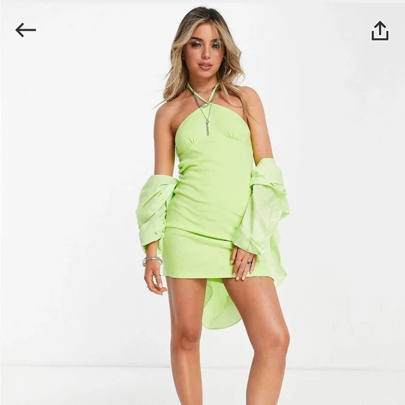 Dresses | Asos Green Halter Mini Dress Size 6 | Poshmark Dresses | Asos Green Halter Mini Dress Size 6 | Poshmark
